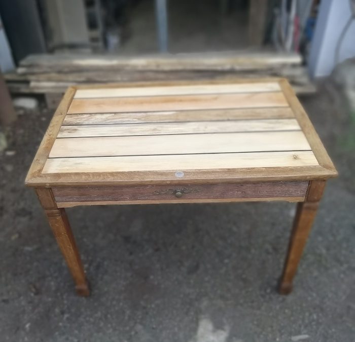 Table en chêne upcyclée